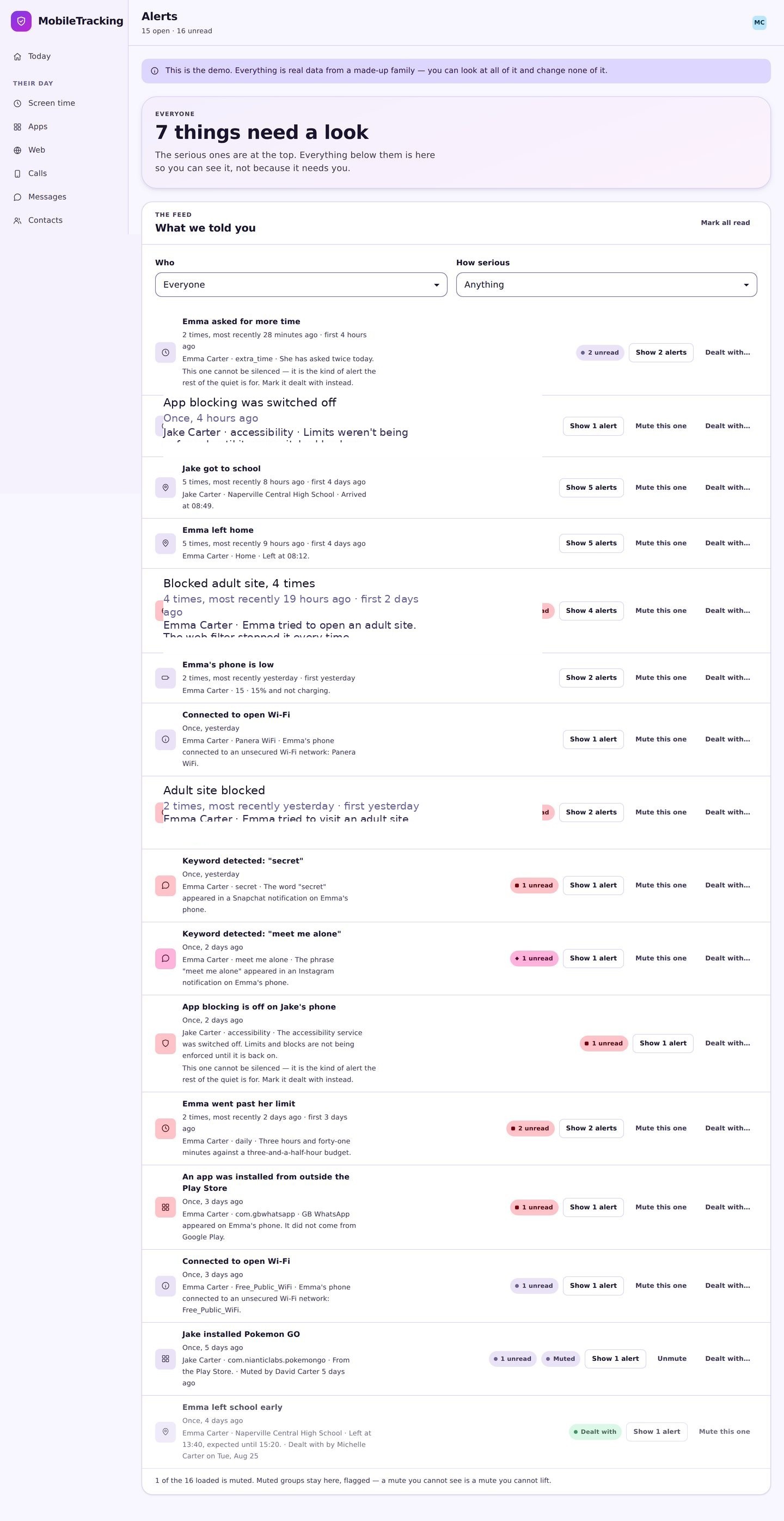 Where software genuinely helps: flagging a newly installed AI app, or a keyword you're watching for, an early nudge, not a substitute for the conversation.
