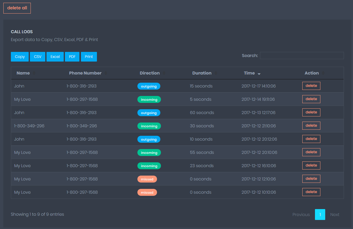 MobileTracking - Free Call Monitoring App