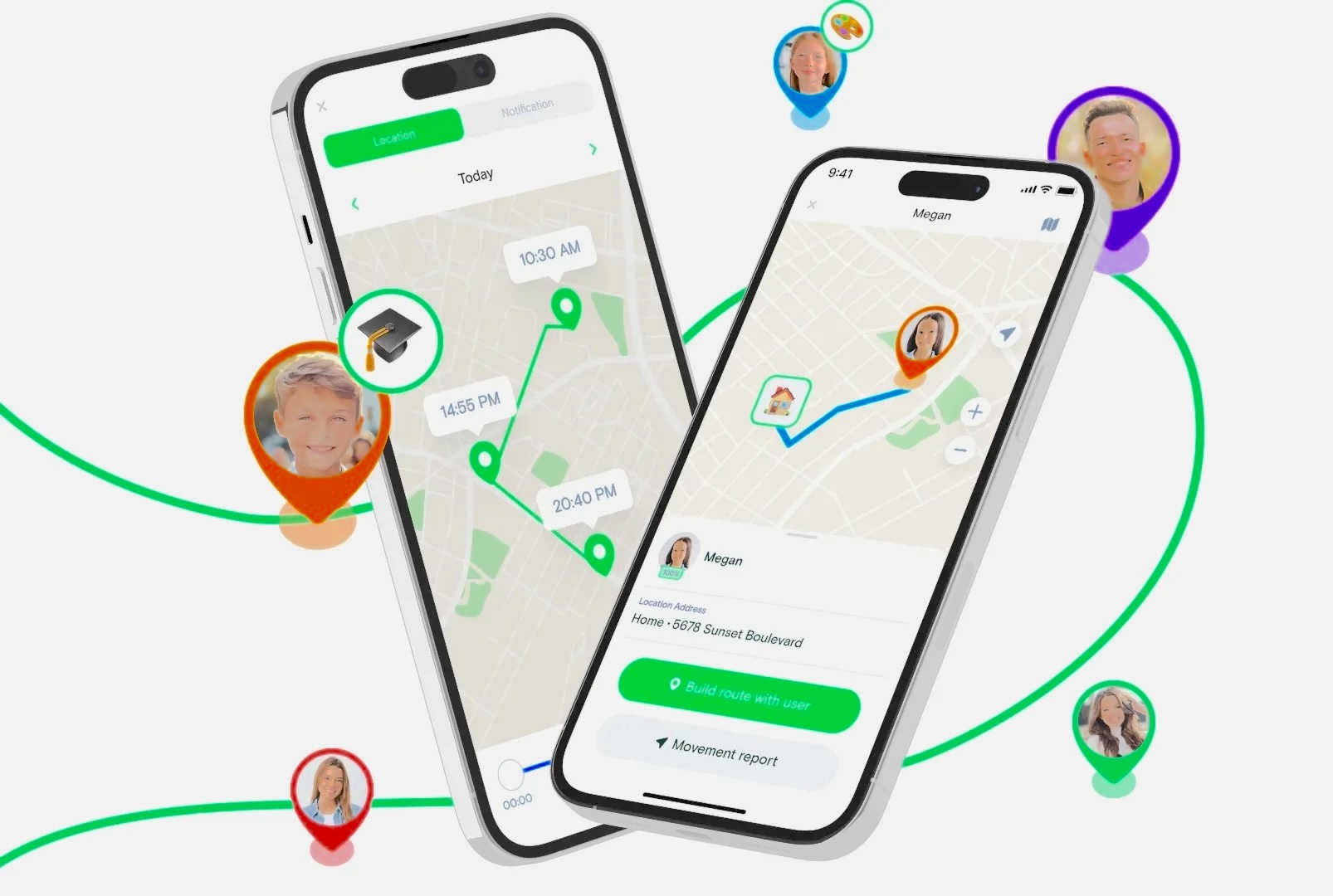 Person using MobileTracking free mobile tracking app on Android smartphone showing real-time GPS location